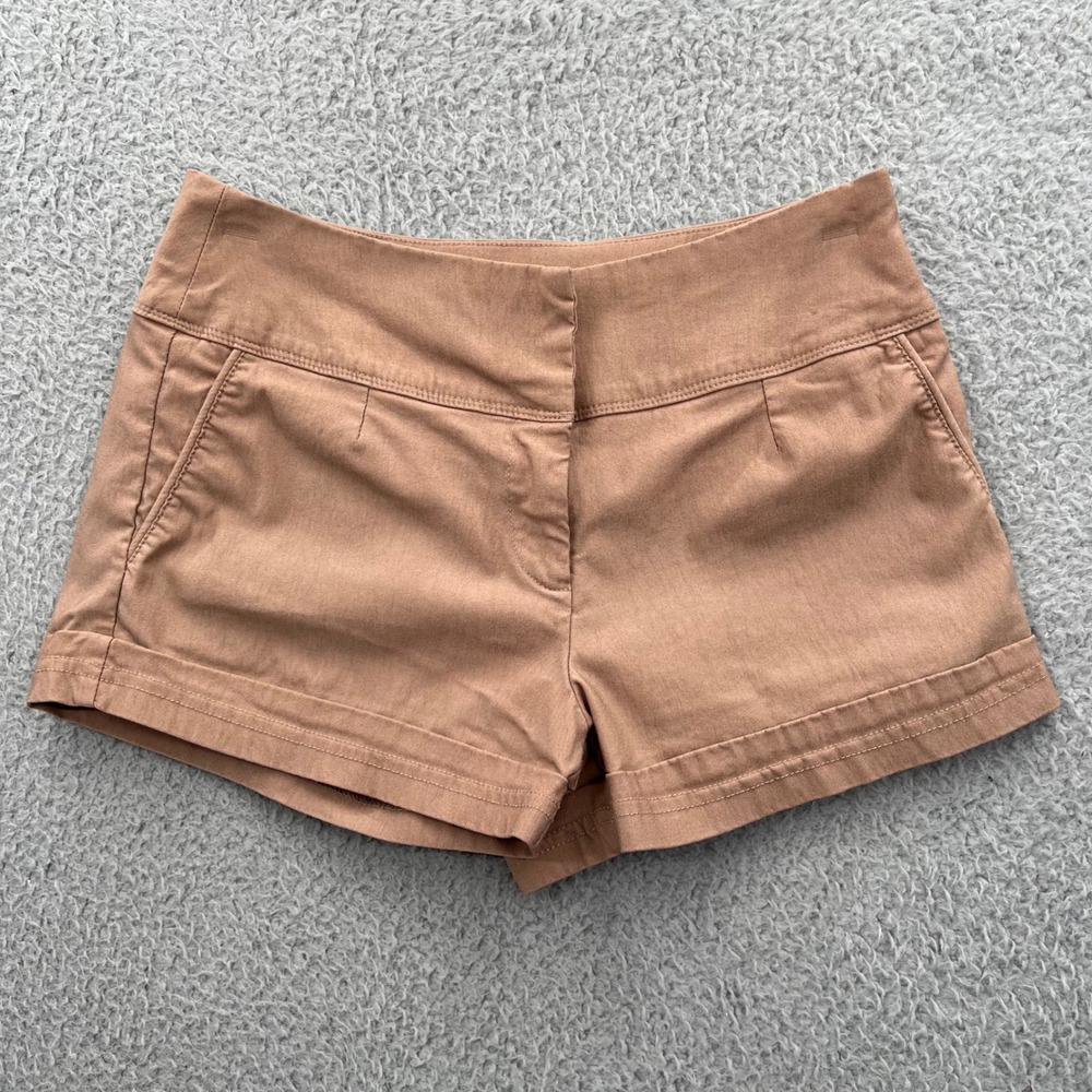 2000s Y2K Preppy‎ Tan High Waist Shorts Retro Pockets Summer S Nautical Cute